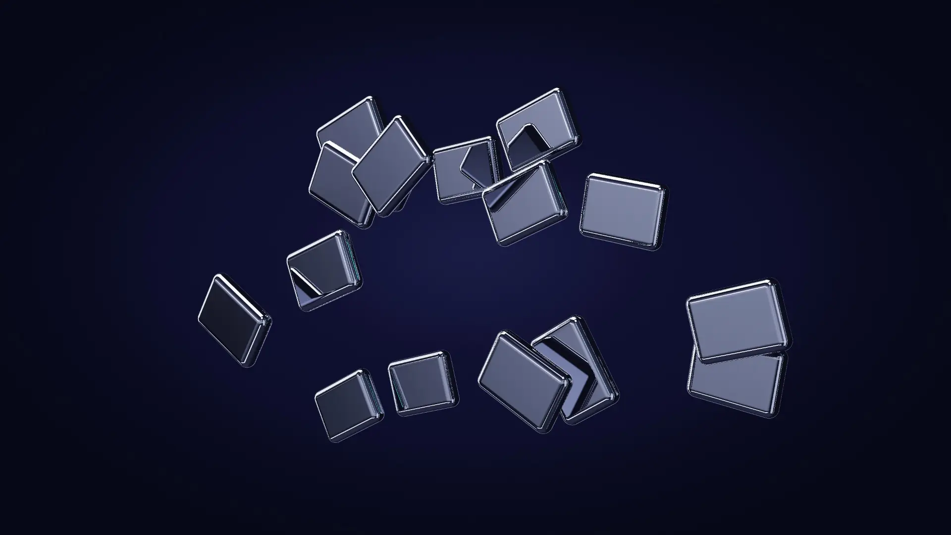Tessere di cromo che si dispongono in una griglia — dall'altro lato